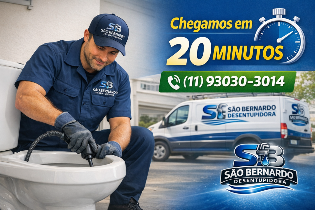 Desentupimento de vaso sanitário em São Bernardo do Campo